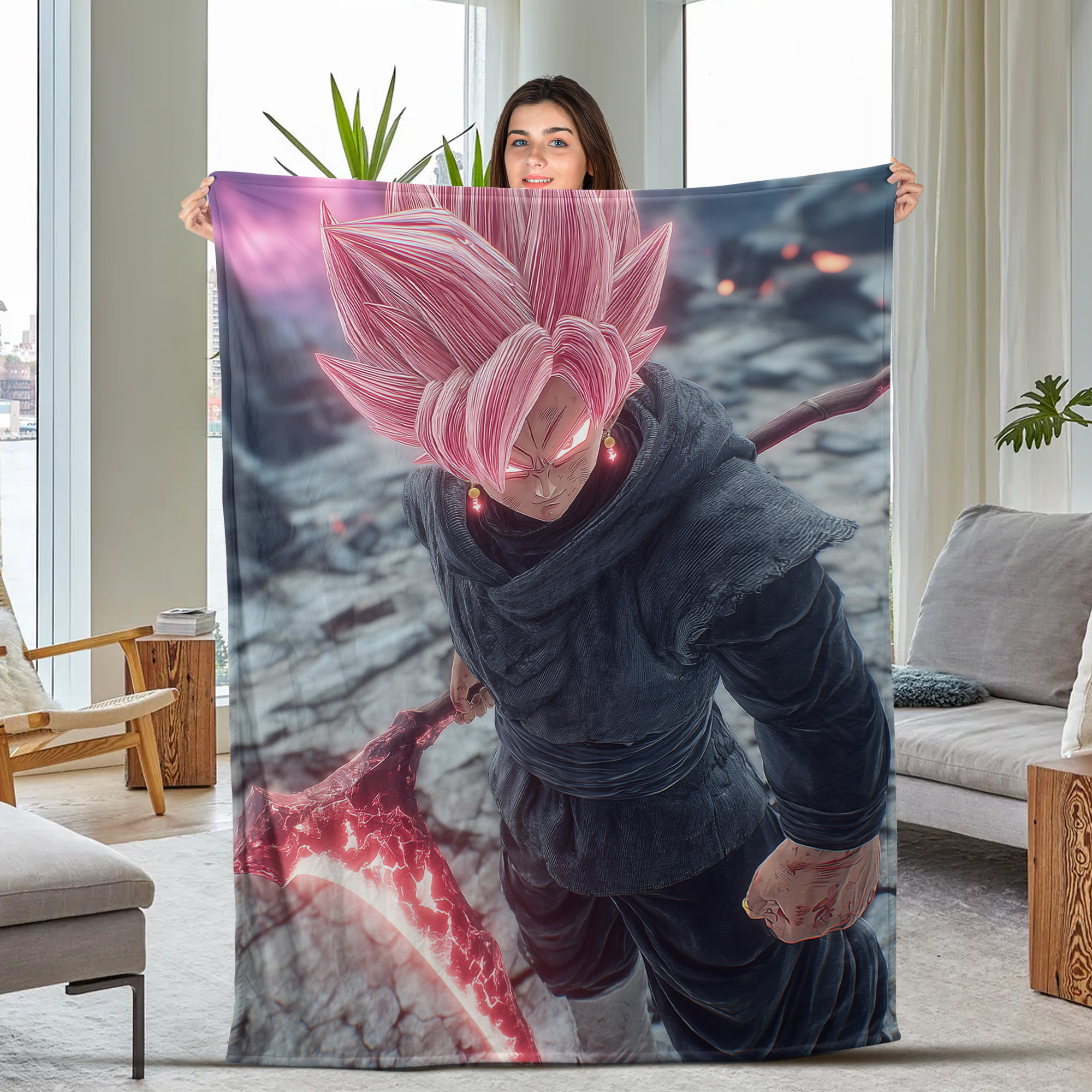 Super Saiyan Rage Mode Fleece Blanket