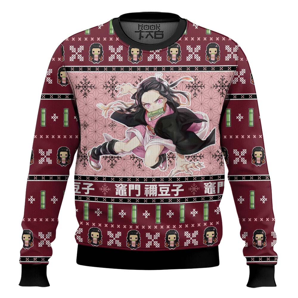 Nezuko Demon Slayer Ugly Christmas Sweater