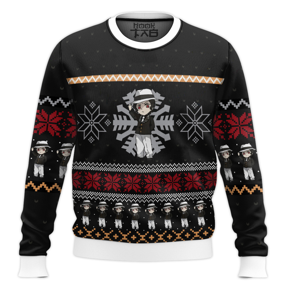 Chibi Christmas Muzan Kibutsuji Demon Slayer Ugly Christmas Sweater