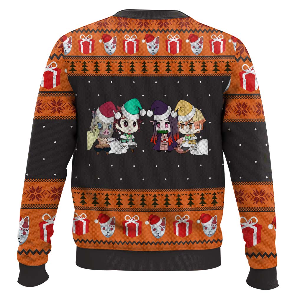 Demon Slayer Chibi Ugly Christmas Sweater