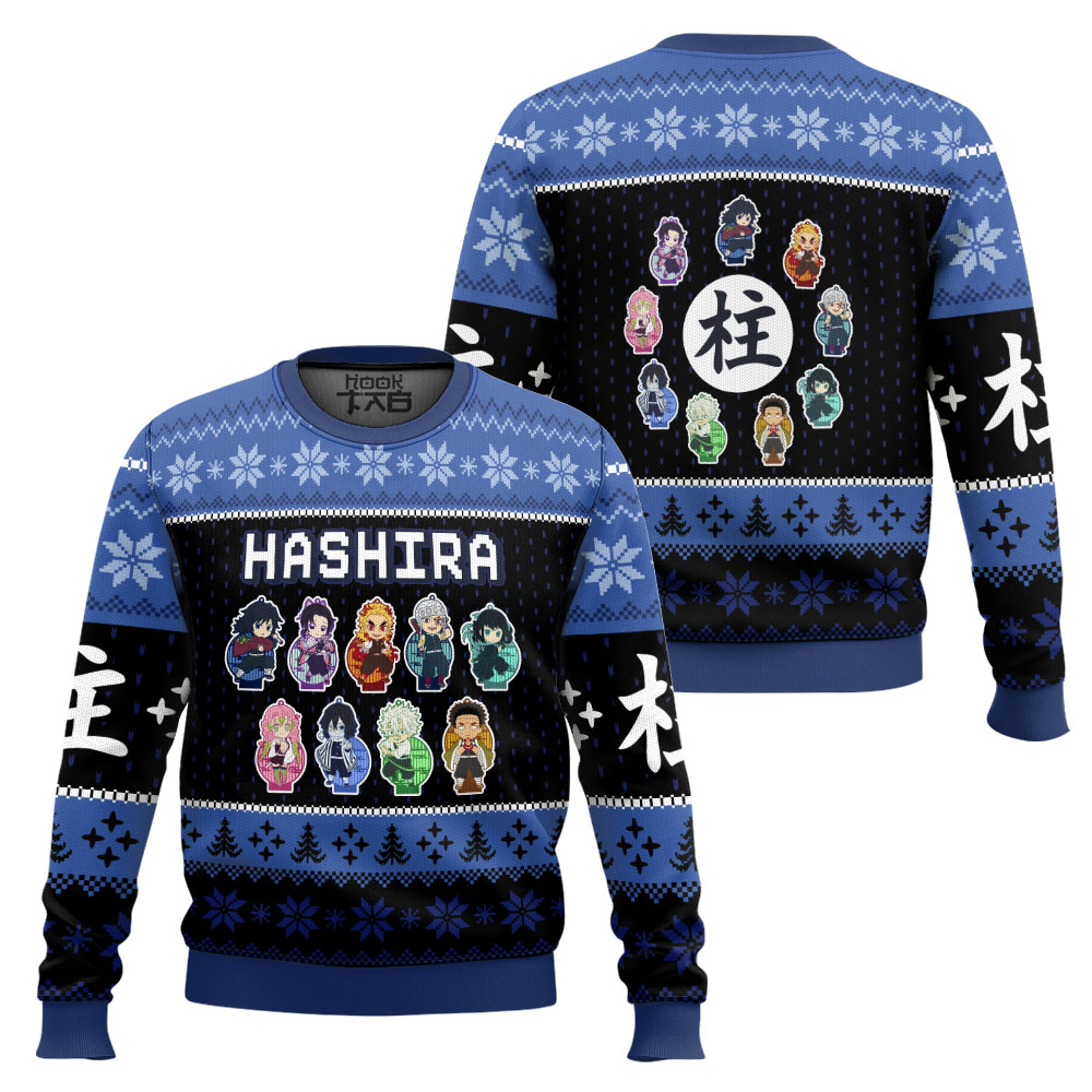 Chibi Hashira Demon Slayer Ugly Christmas Sweater