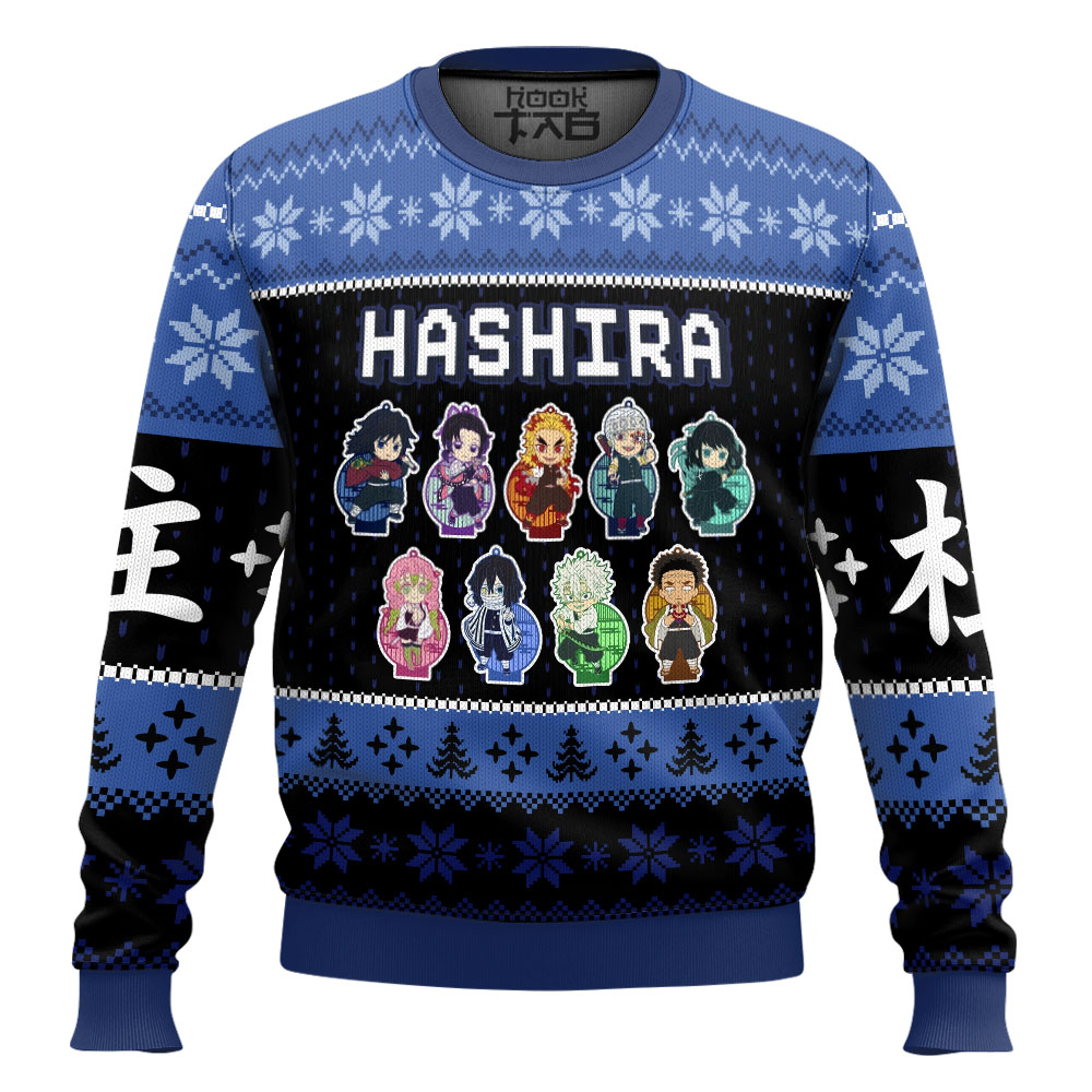 Chibi Hashira Demon Slayer Ugly Christmas Sweater