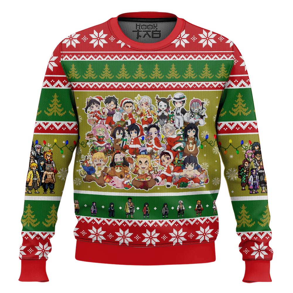 3D Anime Demon Slayer Squad Corps Ugly Christmas Sweater VA311171