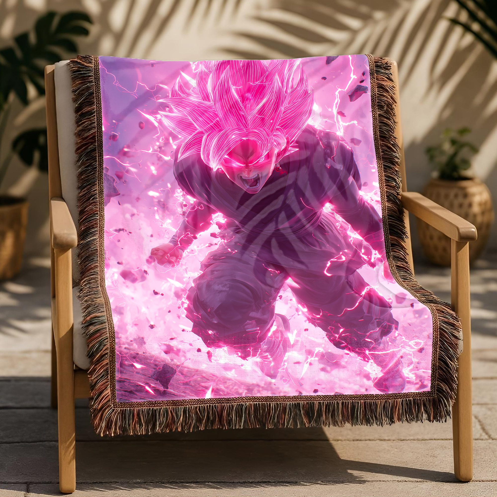 Anime Blanket Super Saiyan Rosé Kamehameha Pose