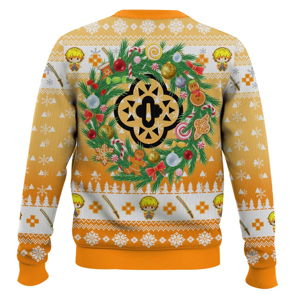 Christmas Zenitsu Agatsuma Demon Slayer Ugly Christmas Sweater