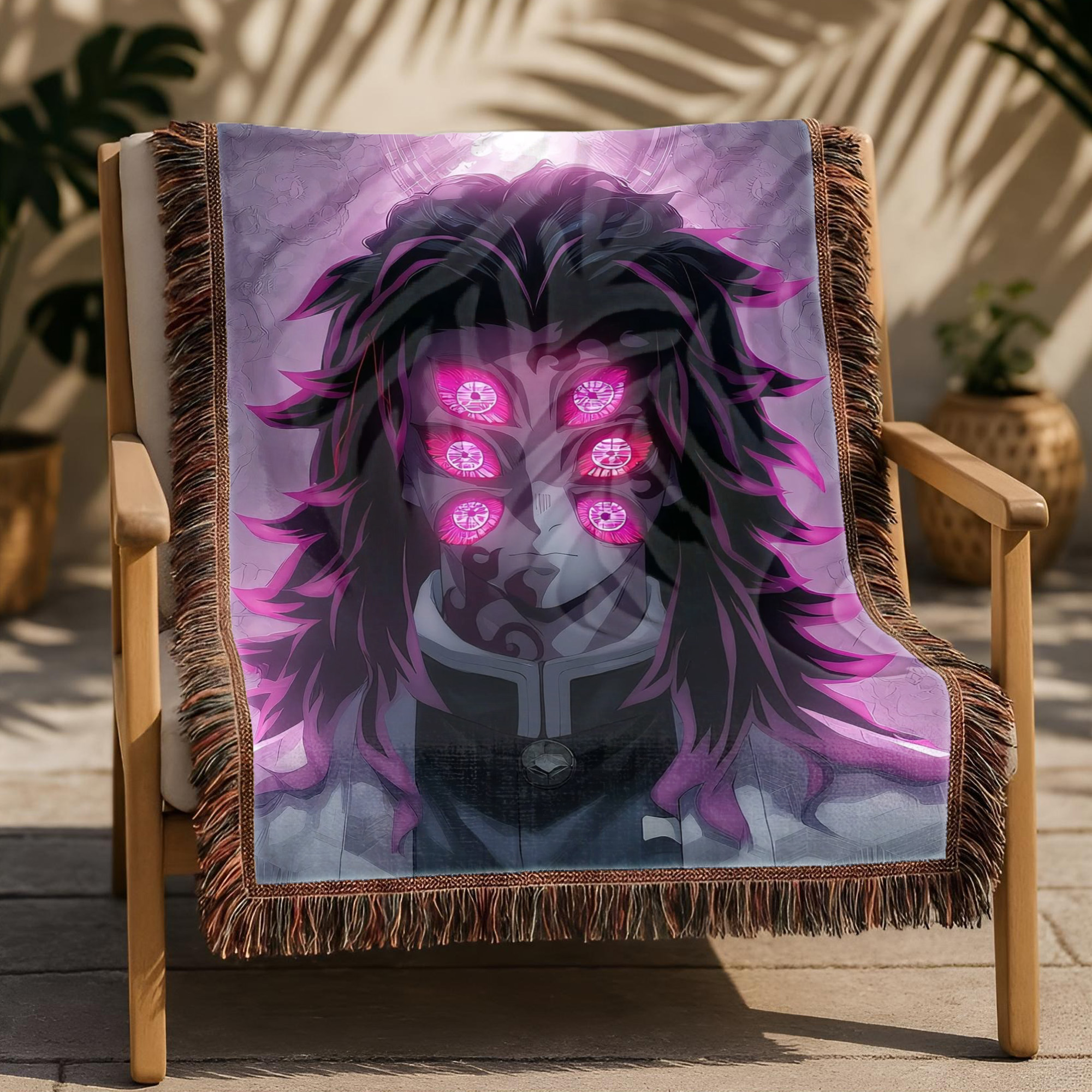Anime Blanket Demon Slayer Giyu Tomioka Water Hashira Stance