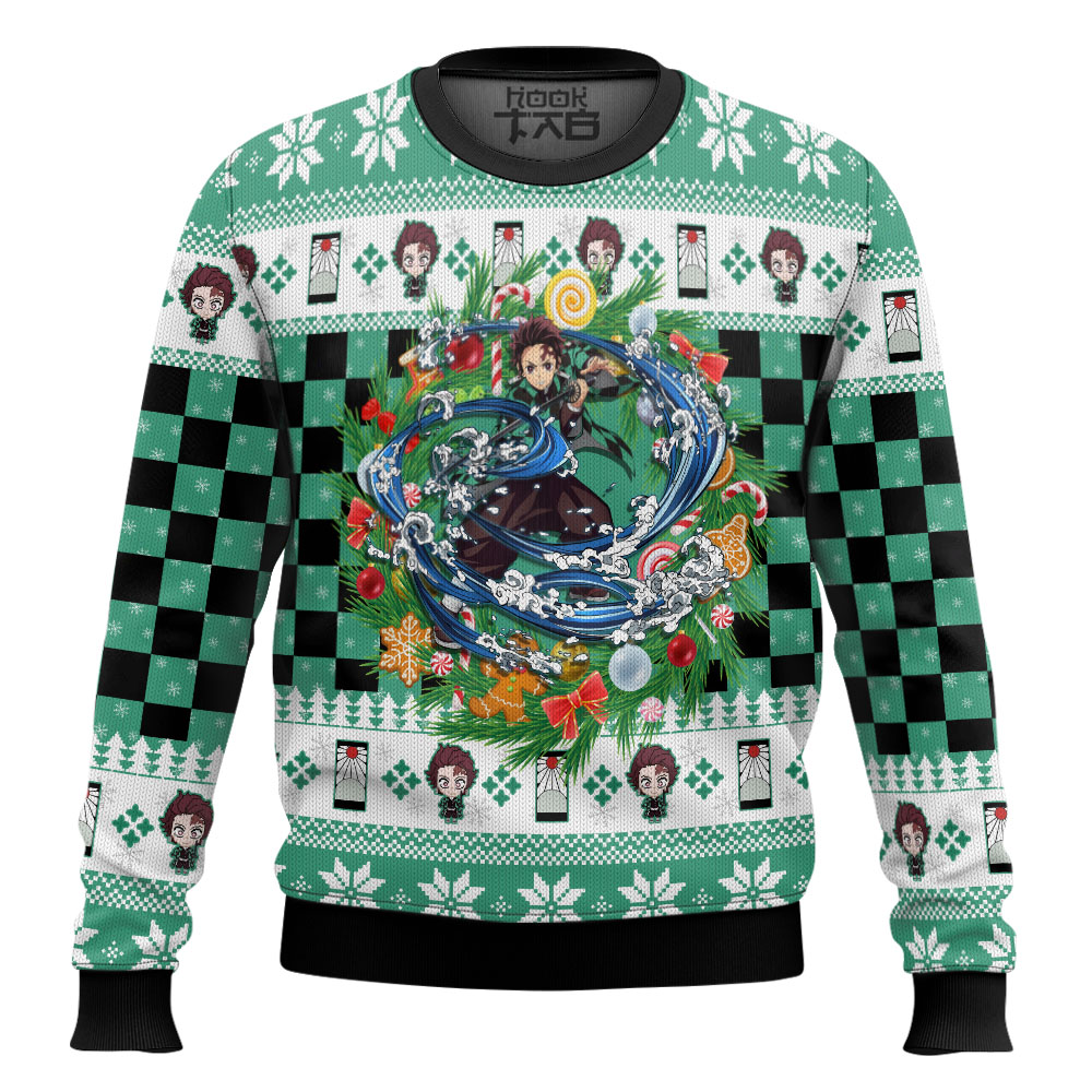 Christmas Tanjiro Kamado Demon Slayer Ugly Christmas Sweater