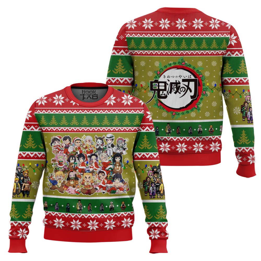 3D Anime Demon Slayer Squad Corps Ugly Christmas Sweater VA311171