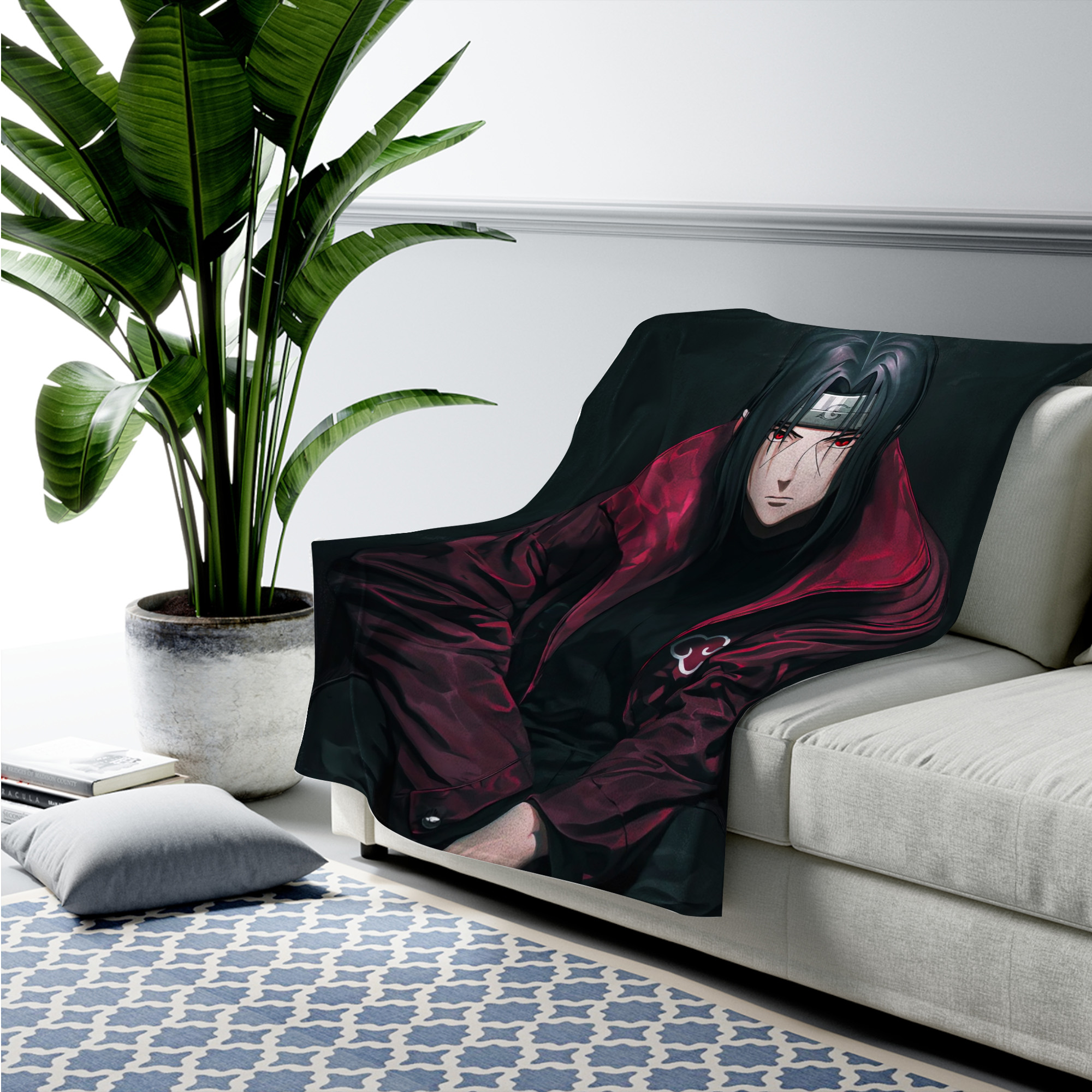 Itachi Crow Summon Fleece Blanket