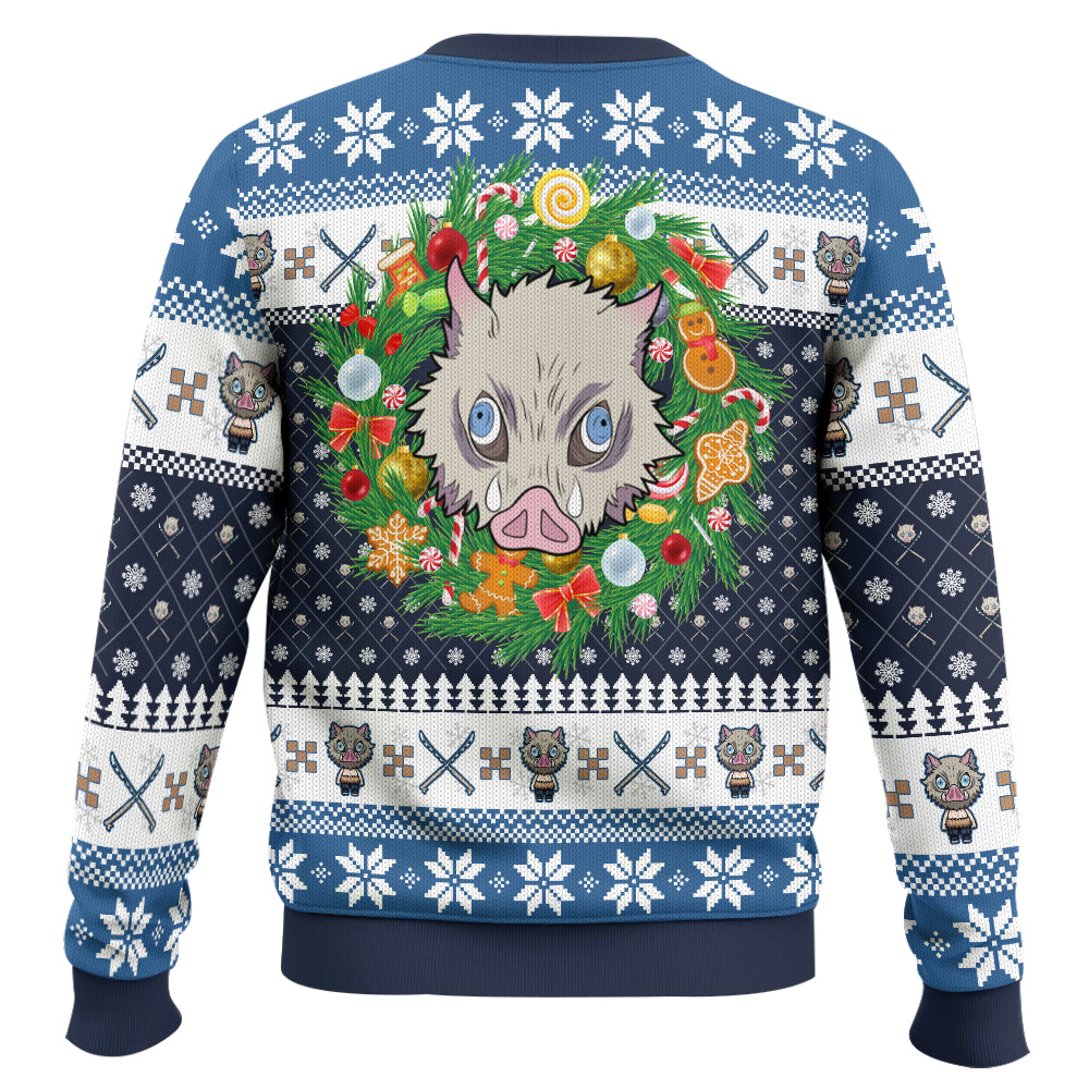 Christmas Hashibira Inosuke Demon Slayer Ugly Christmas Sweater