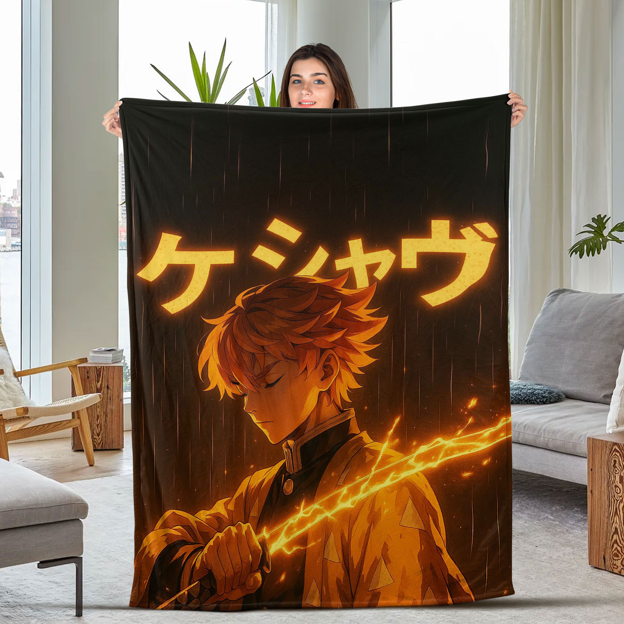 Pillar of Demon Slayer Fleece Blanket