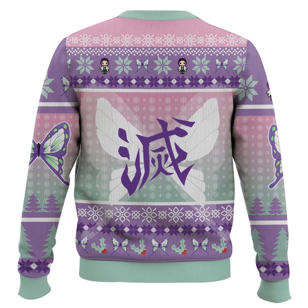 3D Anime Demon Slayer Kochou Shinobu Custom Fandom Ugly Christmas Sweater