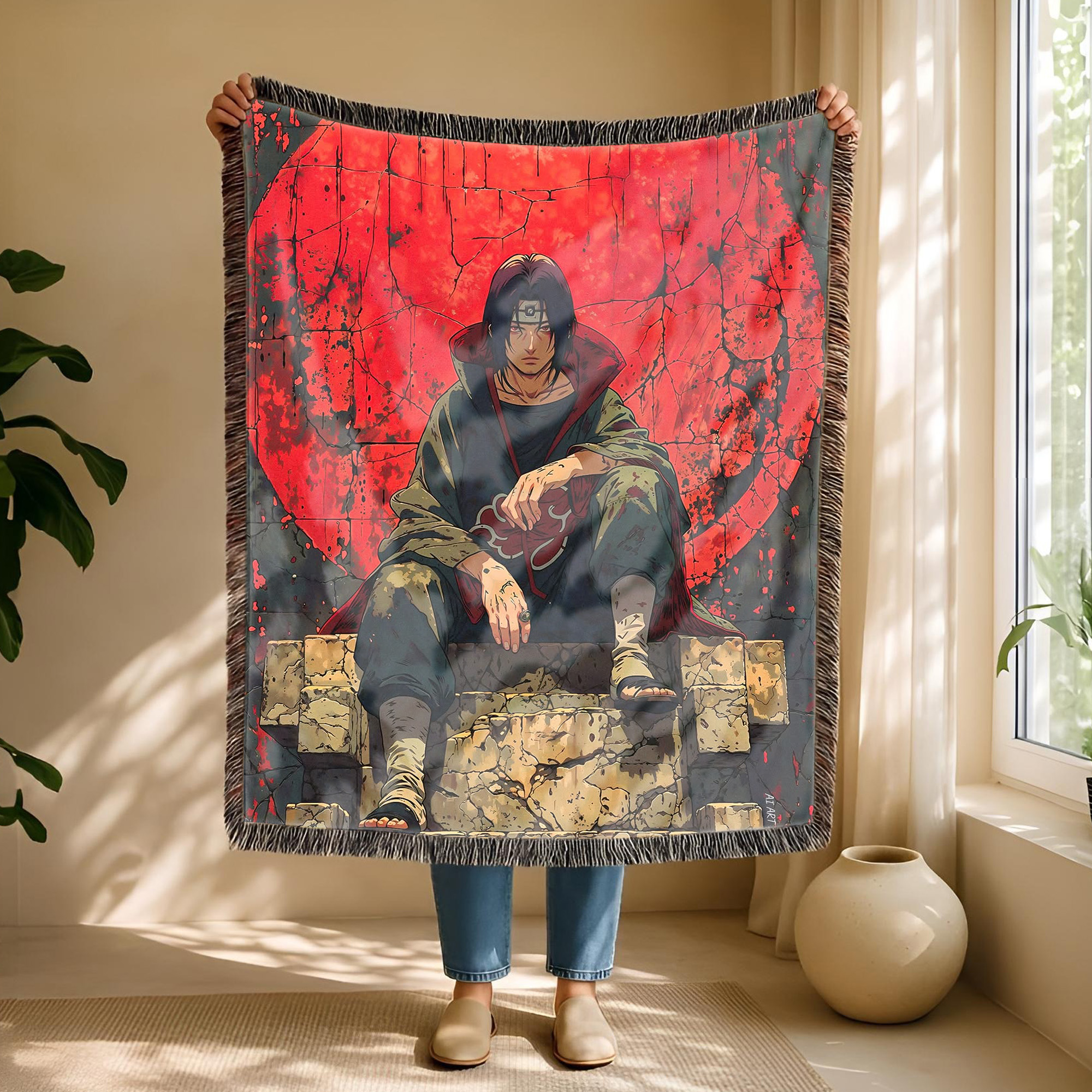 Anime Blanket Naruto Uzumaki Rasengan Stance