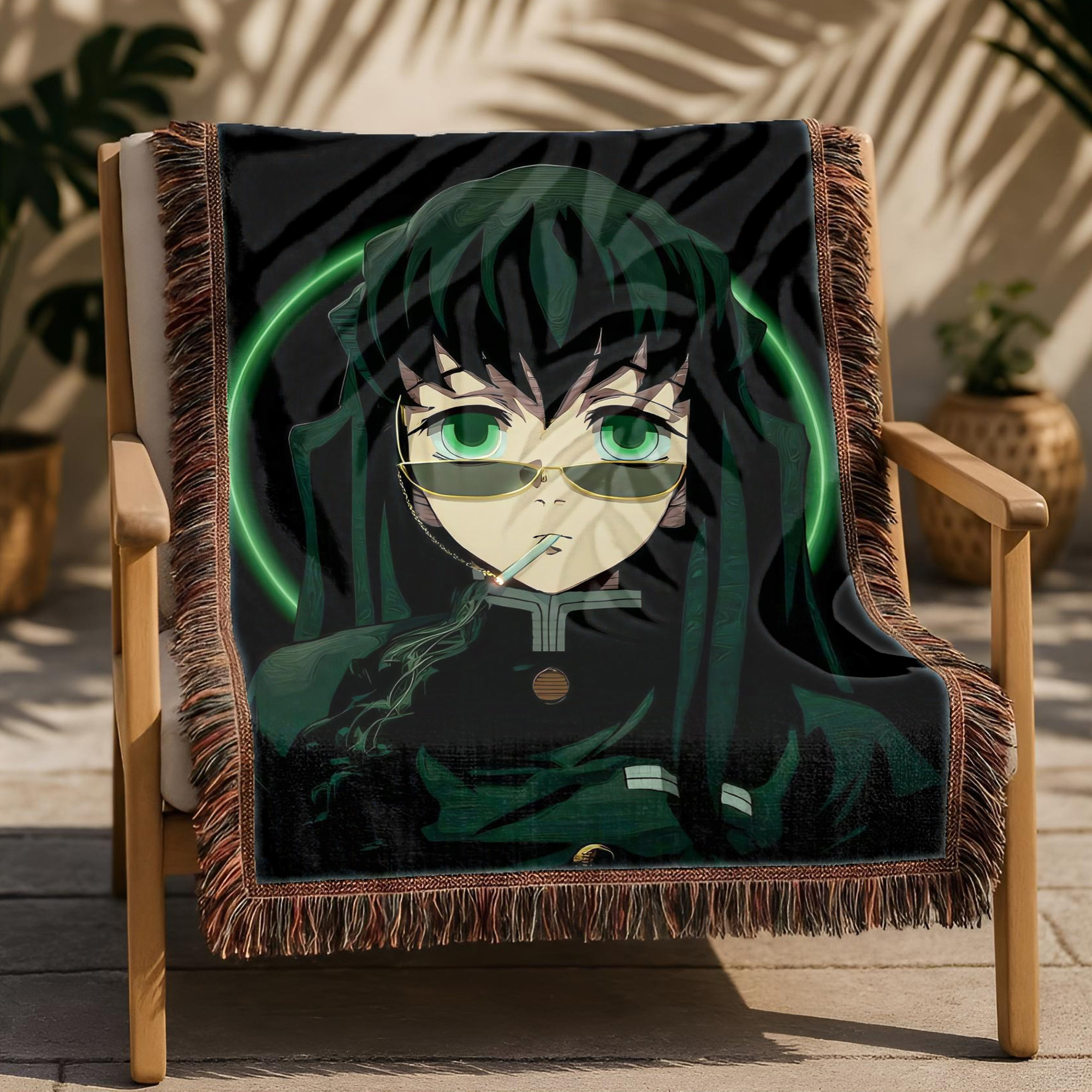 Anime Blanket Demon Slayer Tanjiro Kamado Battle Pose