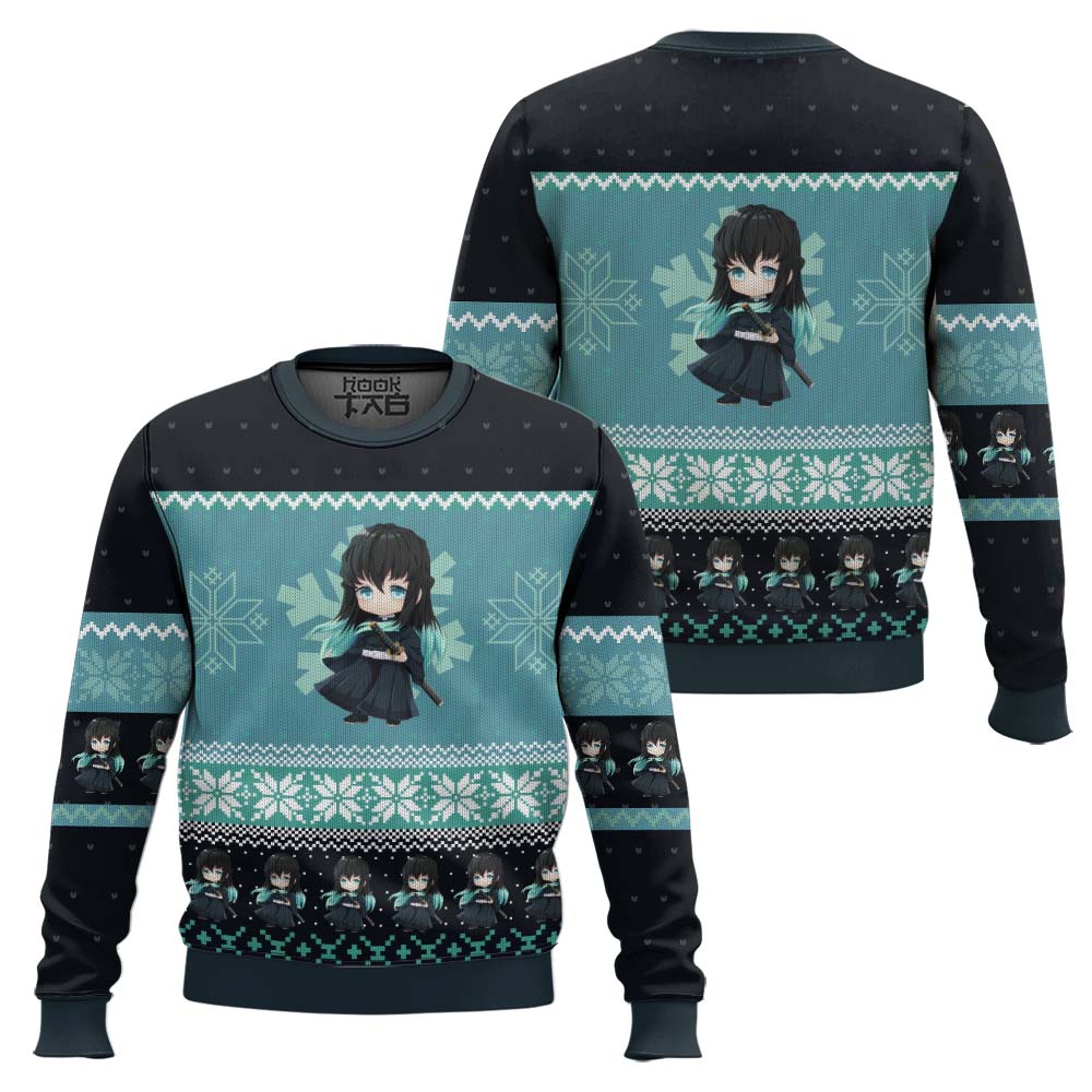 3D Anime Demon Slayer Muichiro Tokito Ugly Christmas Sweater VA311001