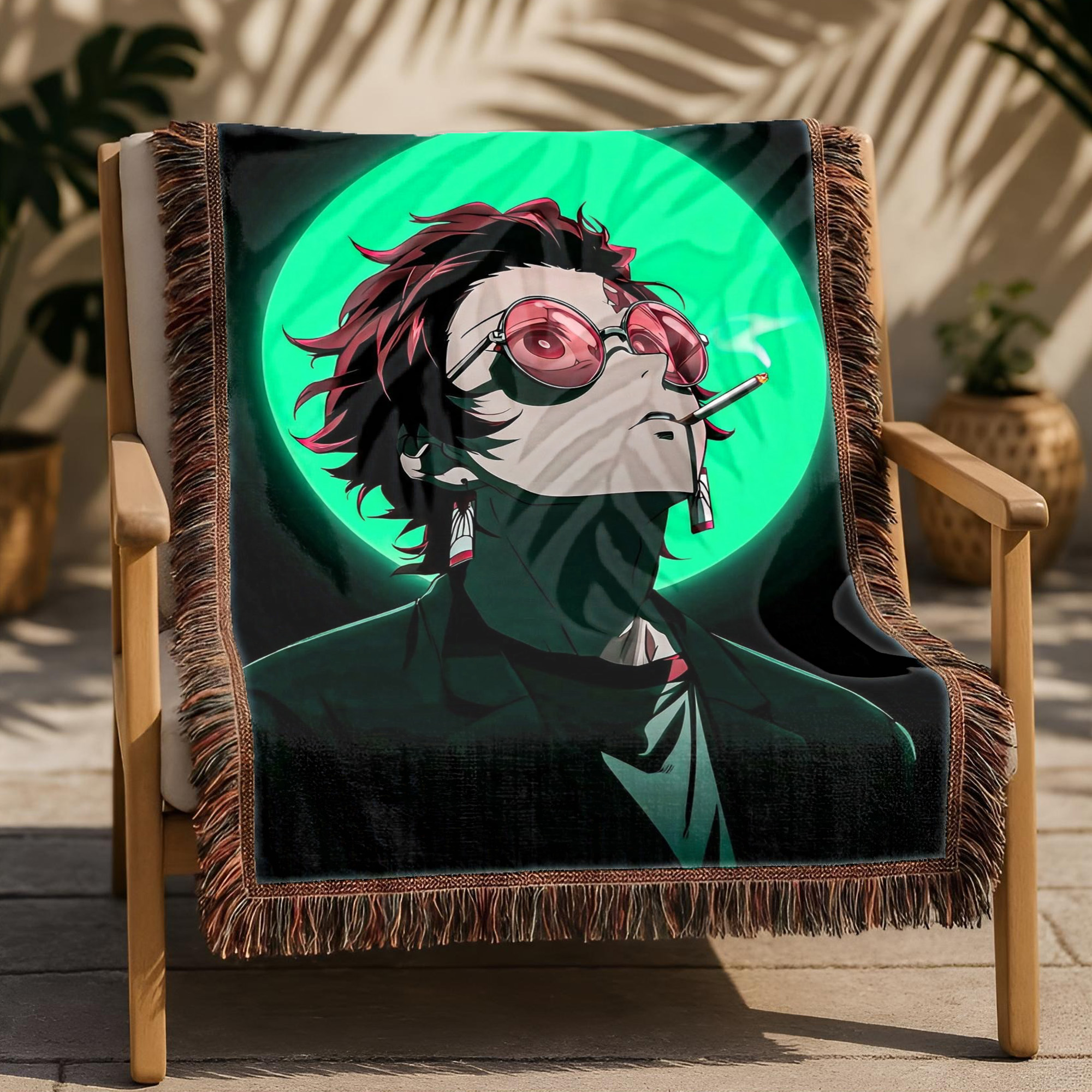 Anime Blanket Demon Slayer Zenitsu Agatsuma Thunder Breathing Pose