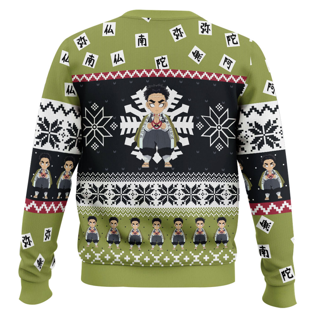 Chibi Christmas Gyomei Himejima Demon Slayer Ugly Christmas Sweater