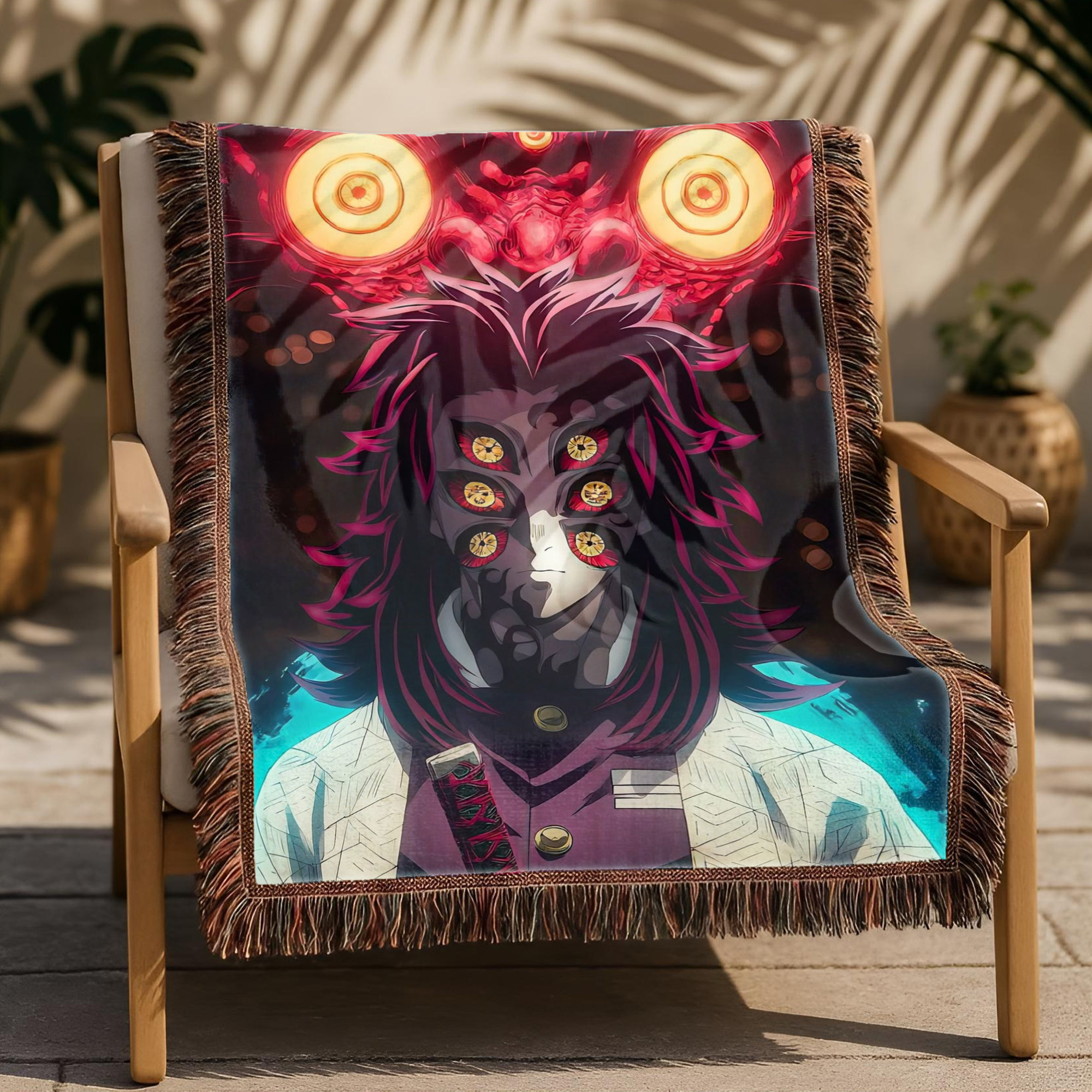 Anime Blanket Demon Slayer Tanjiro Kamado Water Breathing Stance