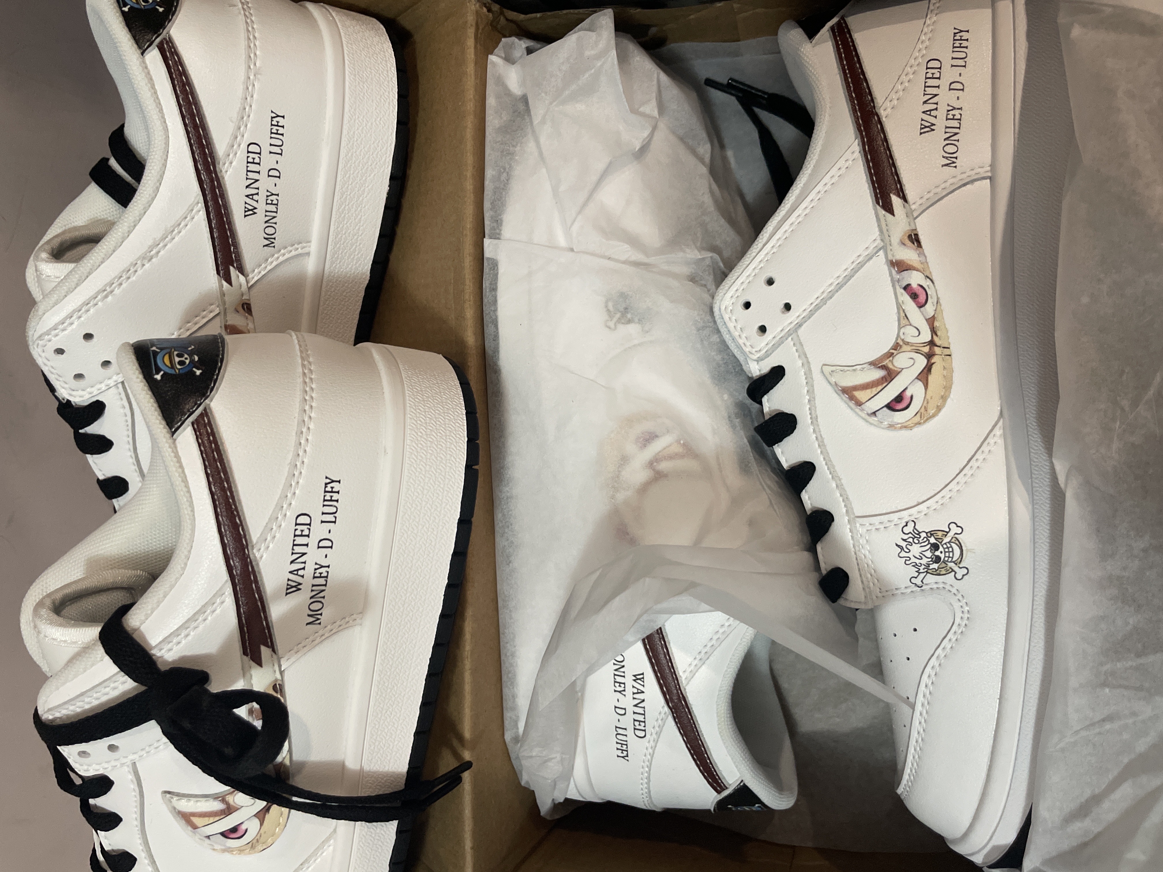 Luffy and Zoro V.1 Custom Court-Low Sneakers