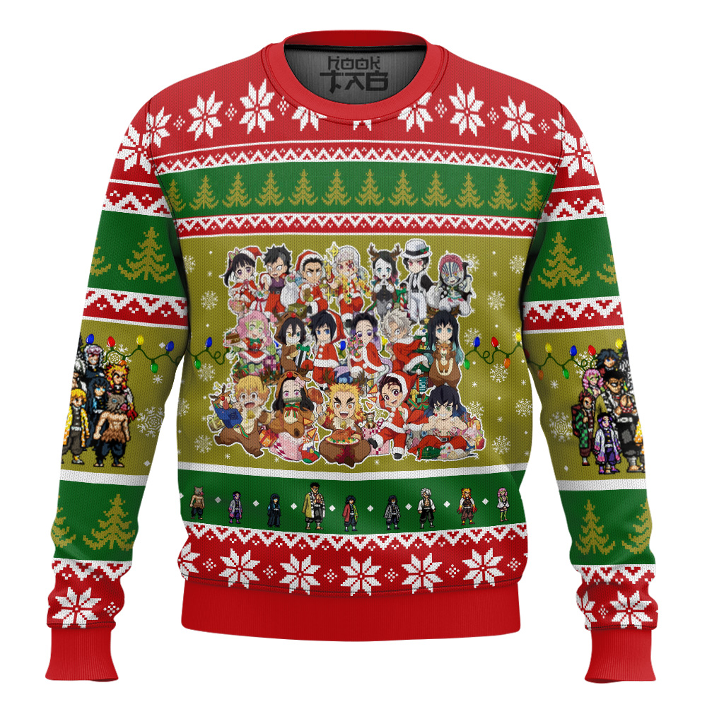Christmas Demon Slayer Squad Demon Slayer Ugly Christmas Sweater