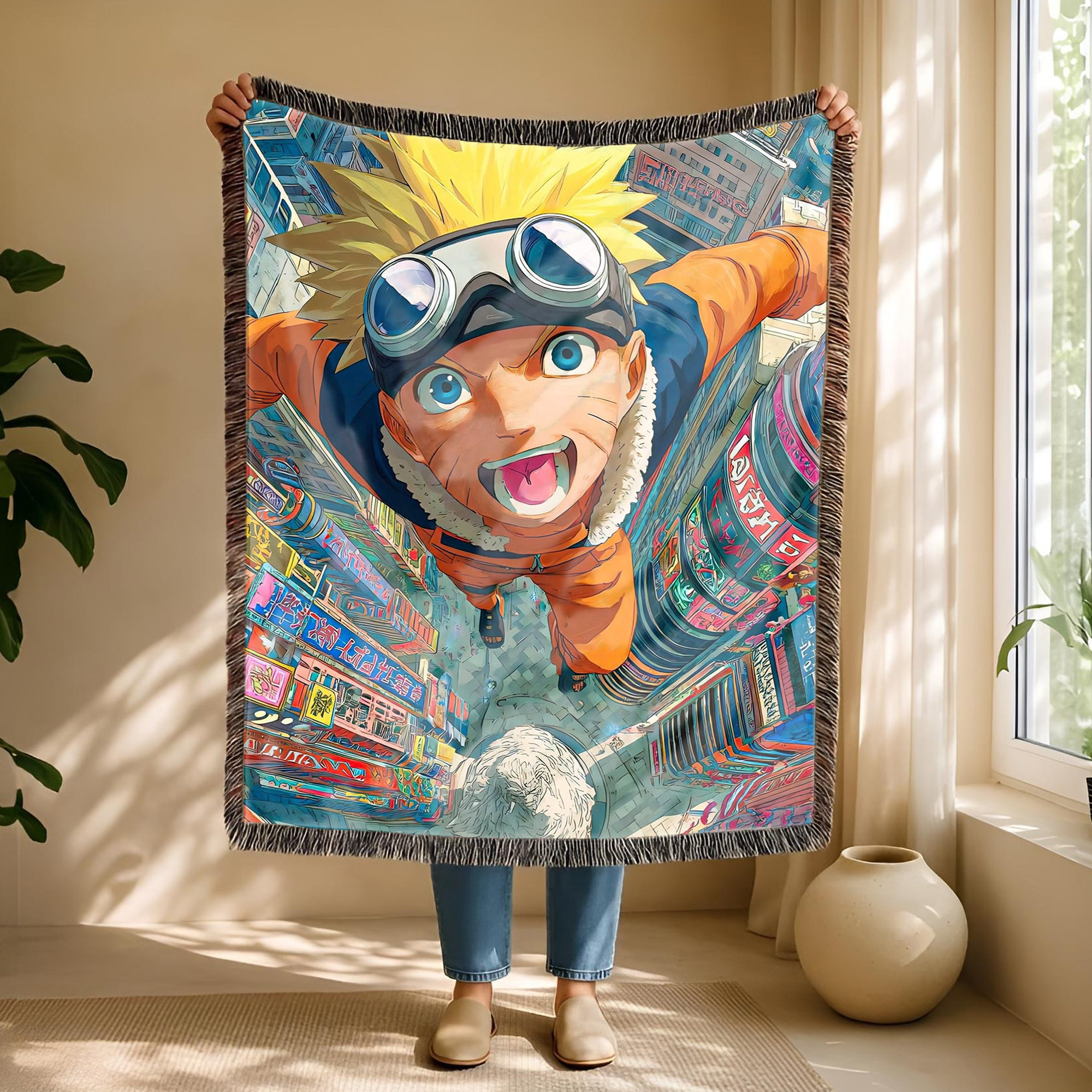Anime Blanket Itachi Uchiha Mangekyo Sharingan Pose
