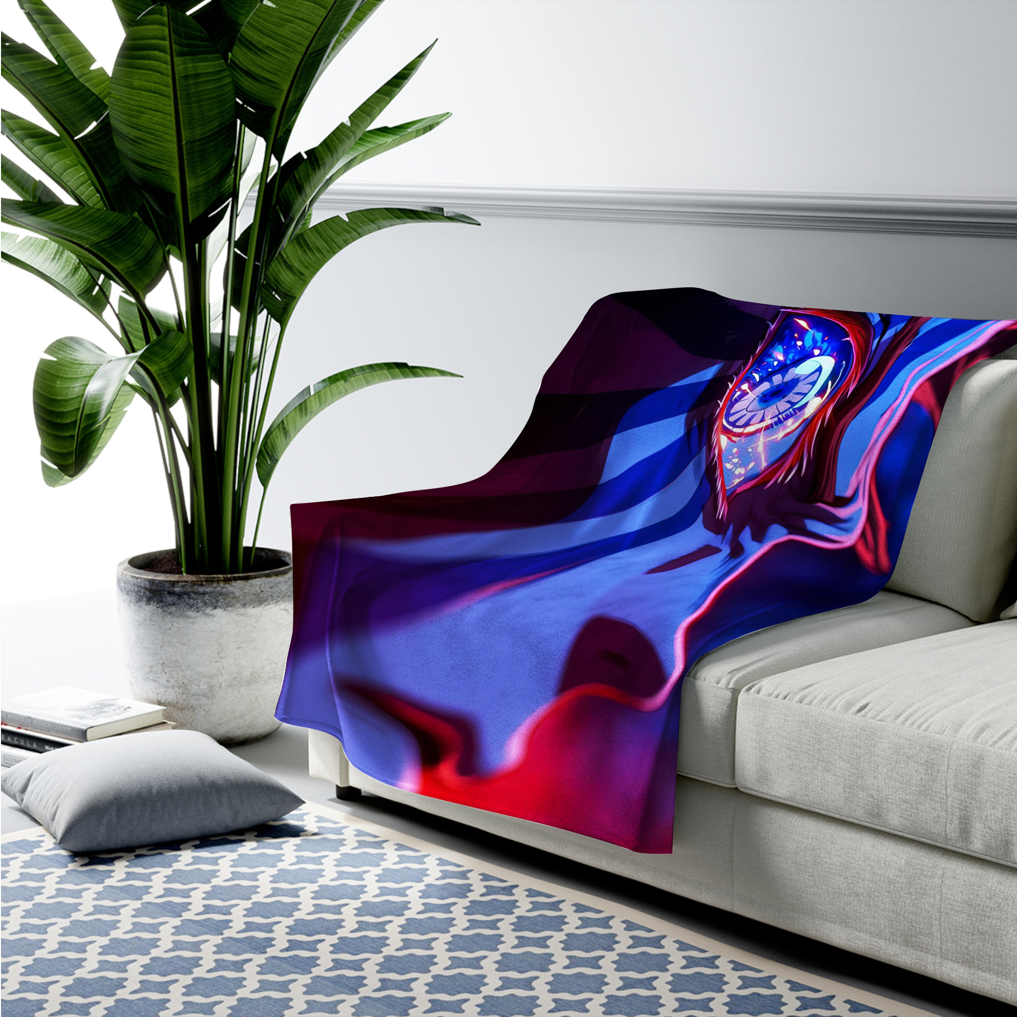Demon Slayer Thunder Strike Pose Fleece Blanket