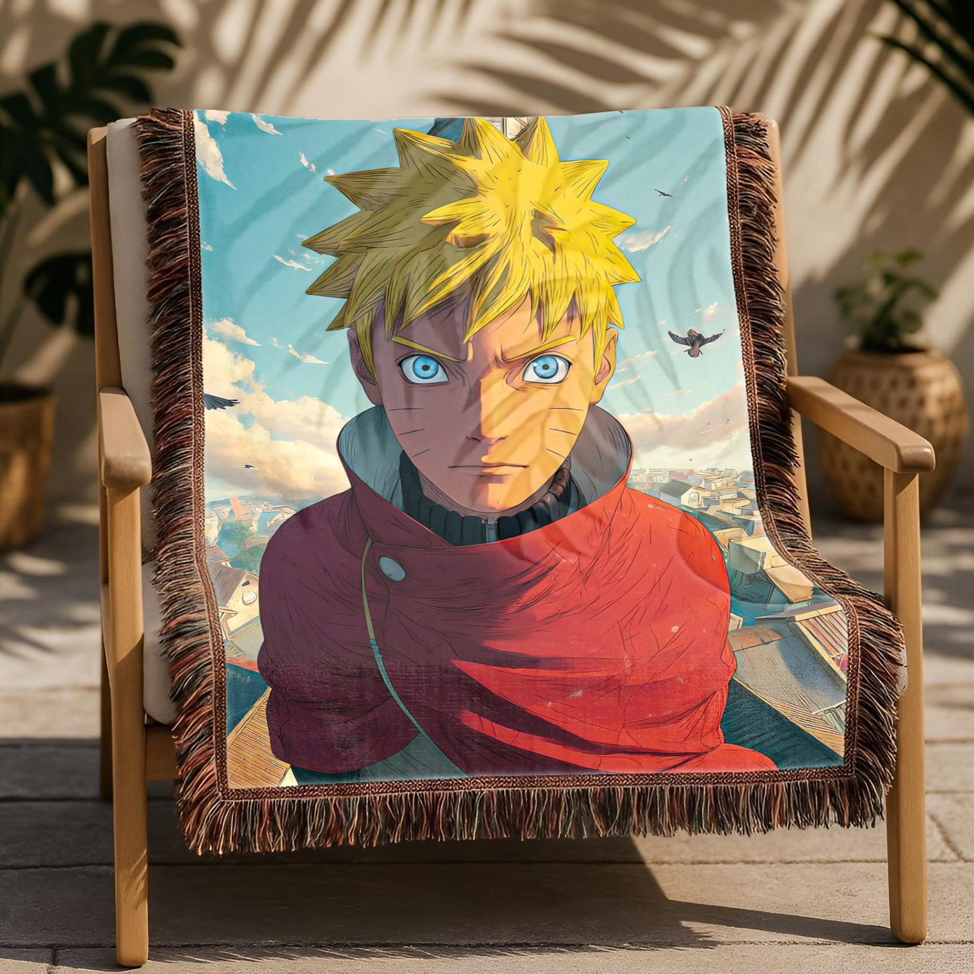 Anime Blanket Sasuke Uchiha Chidori Attack Pose