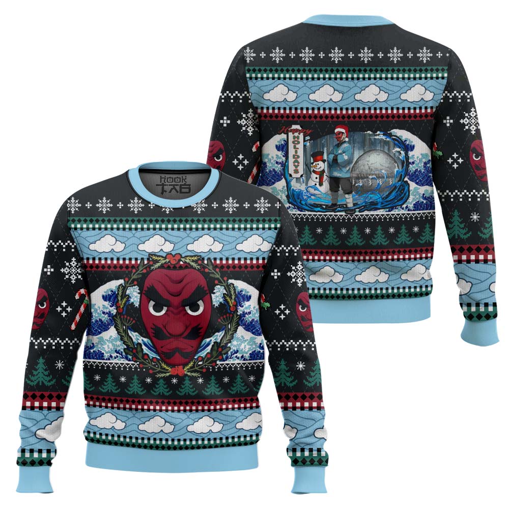 Christmas Sakonji Urokodaki Demon Slayer Ugly Christmas Sweater