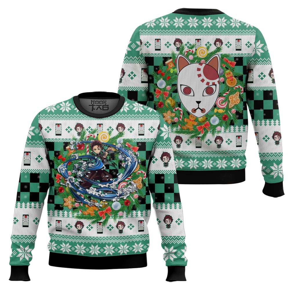 3D Anime Demon Slayer Tanjiro Kamado Fandom Ugly Christmas Sweater VA310109