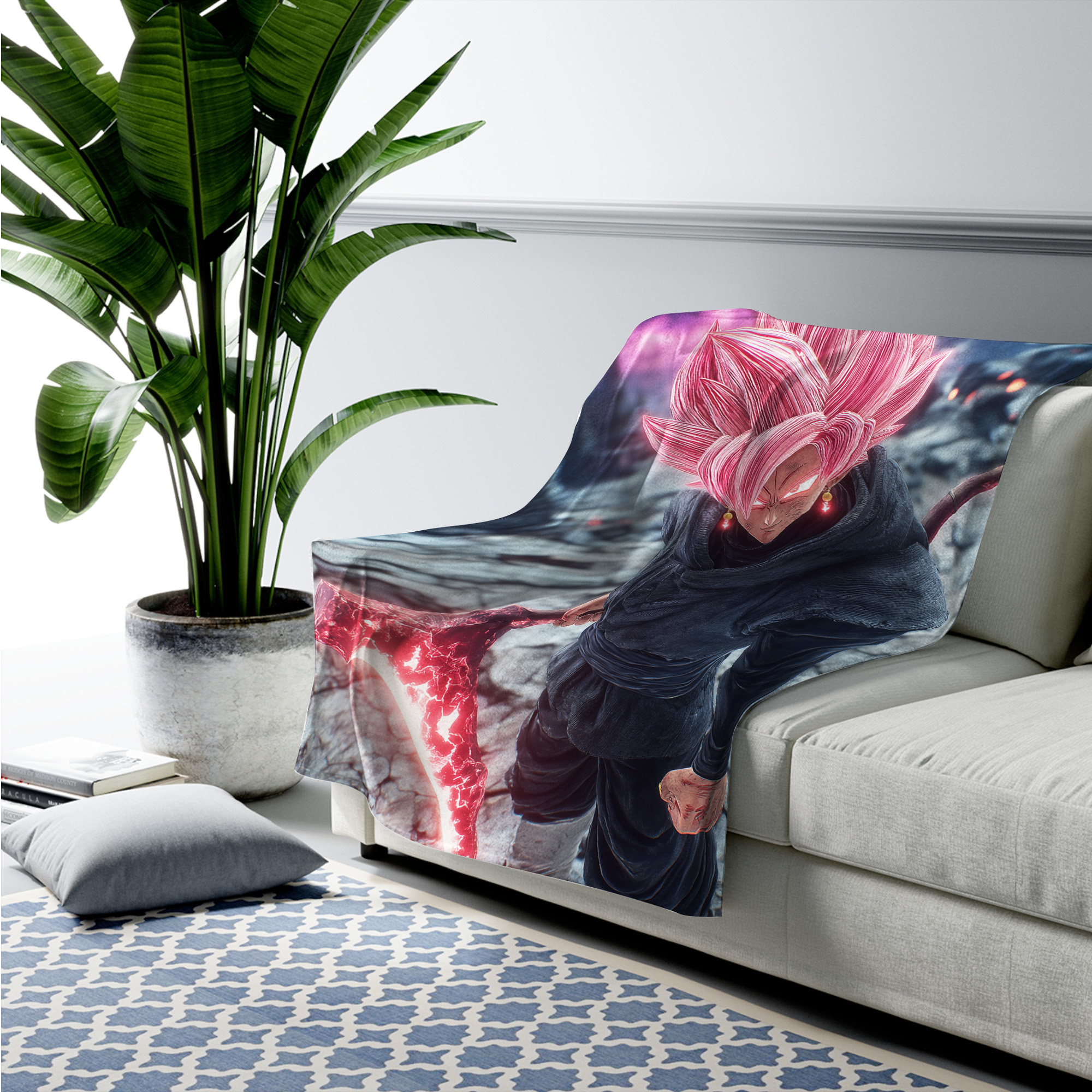 Super Saiyan Rage Mode Fleece Blanket