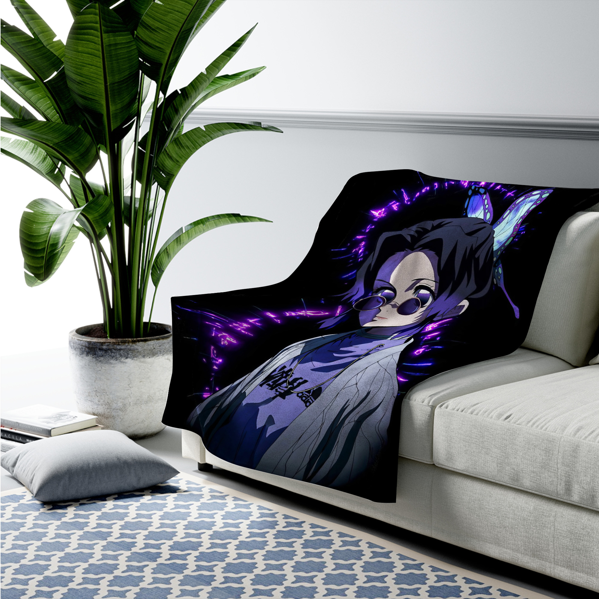 Demon Slayer Flame Breathing Stance Fleece Blanket