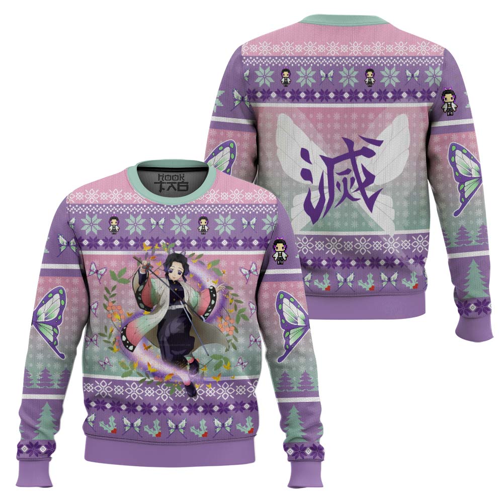 Christmas Kochou Shinobu Demon Slayer Ugly Christmas Sweater