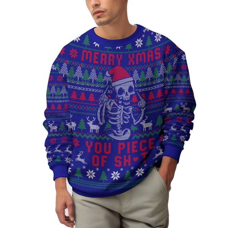 Merry Xmas You Piece of Sh*t, Christmas Ugly Sweater