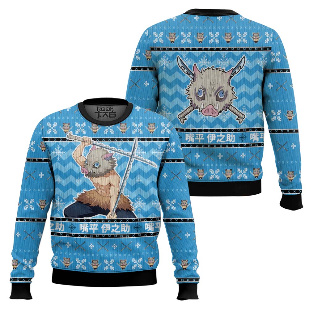 Inosuke Demon Slayer Ugly Christmas Sweater