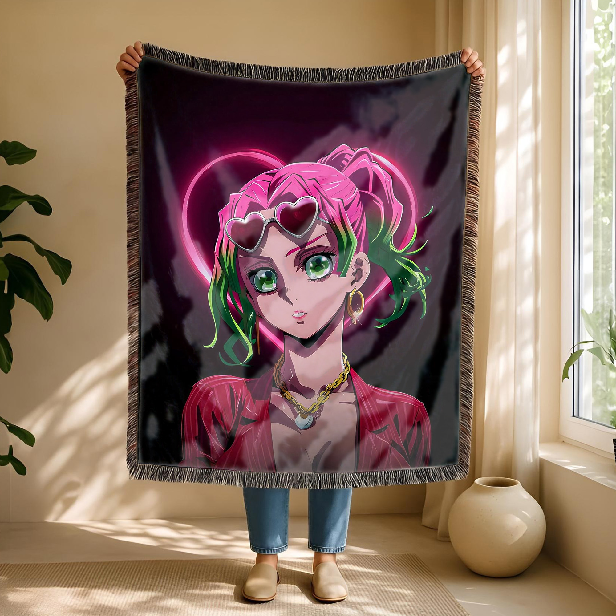 Anime Blanket Demon Slayer Inosuke Hashibira Wild Stance