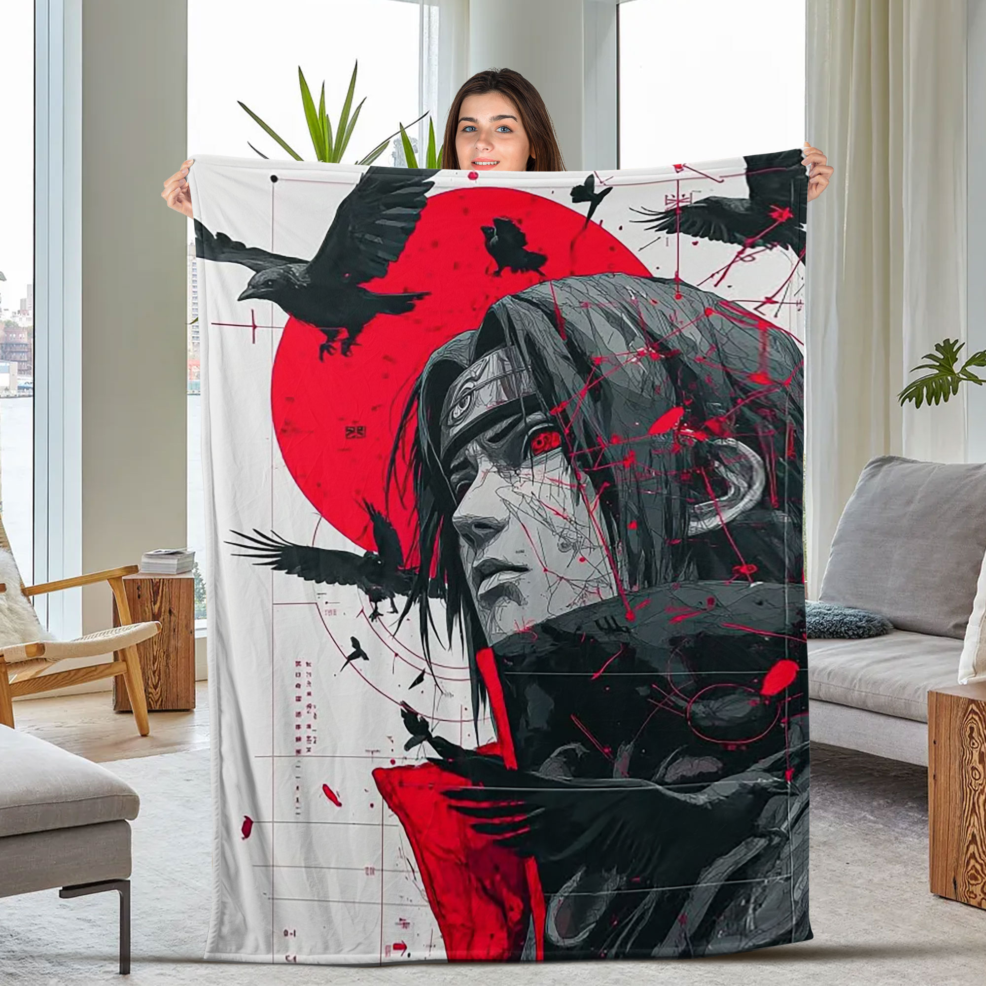 Akasuki Itachi Fleece Blanket