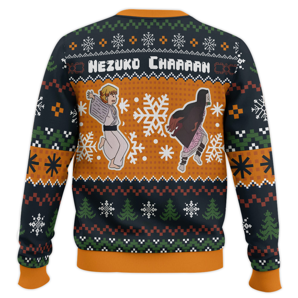 Nezuko Chaaaan Demon Slayer Ugly Christmas Sweater