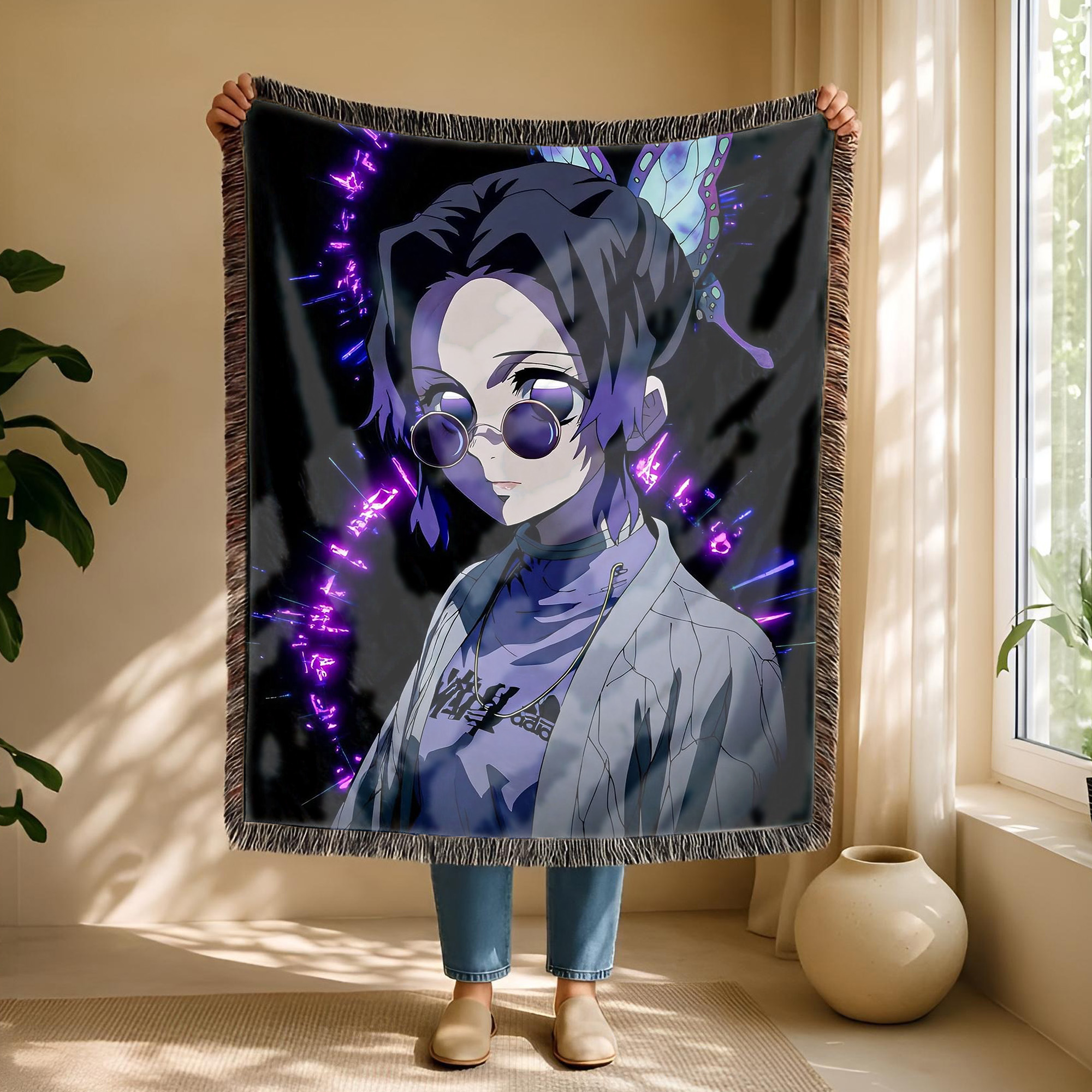 Anime Blanket Demon Slayer Nezuko Kamado Cute Pose