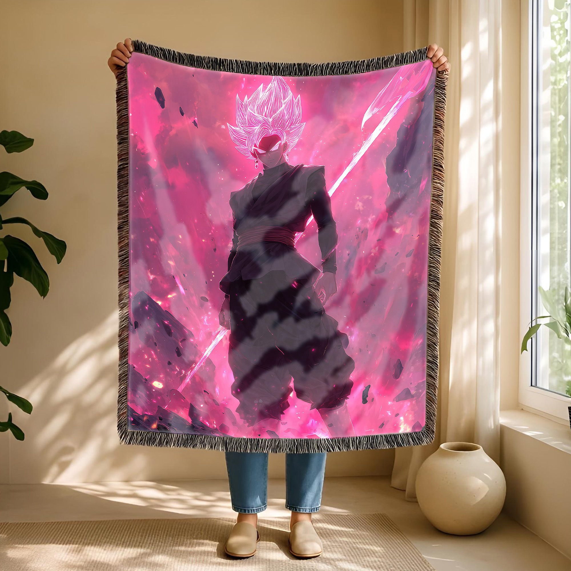 Anime Blanket Super Saiyan Rosé Battle Stance