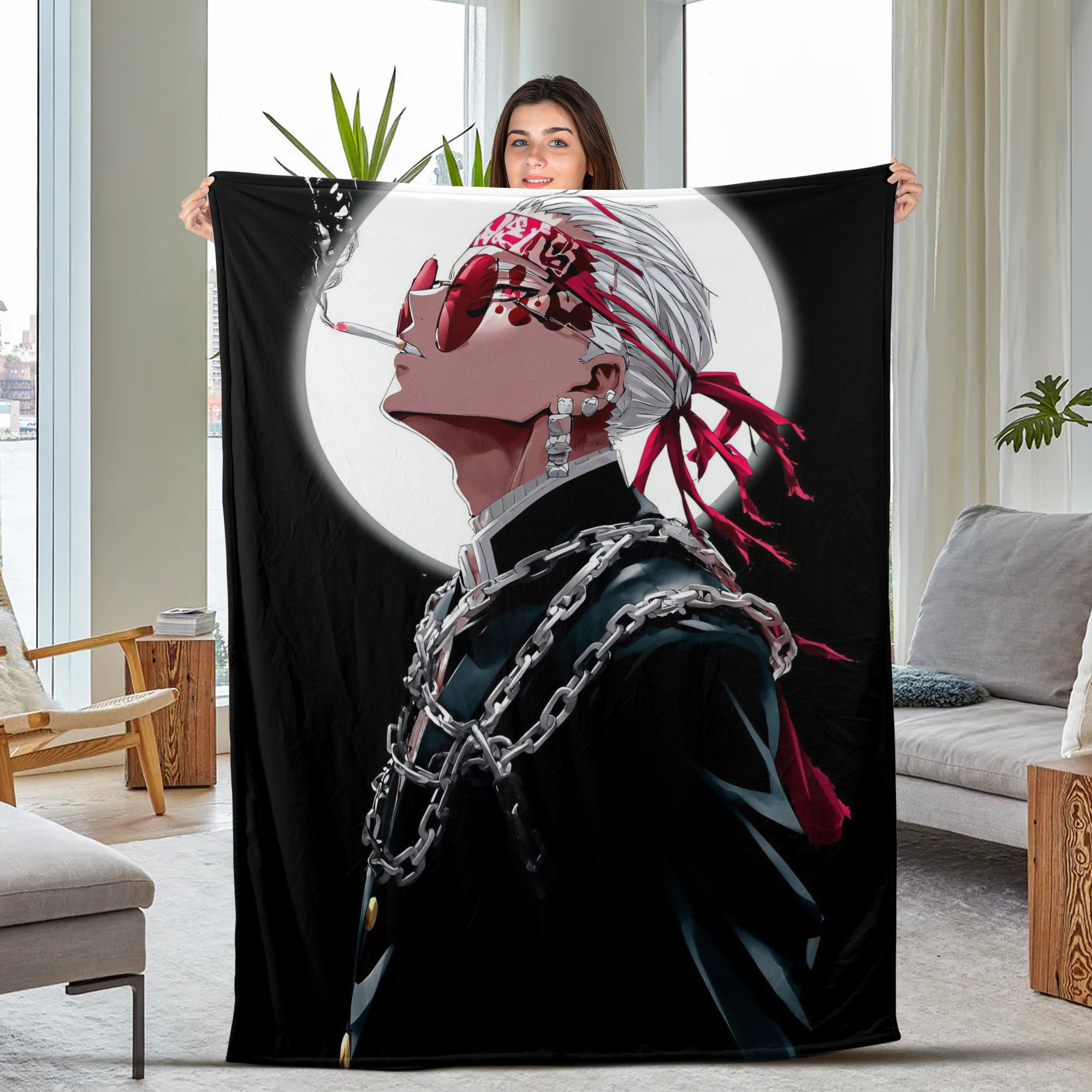 Demon Slayer Hashira Battle Pose Fleece Blanket
