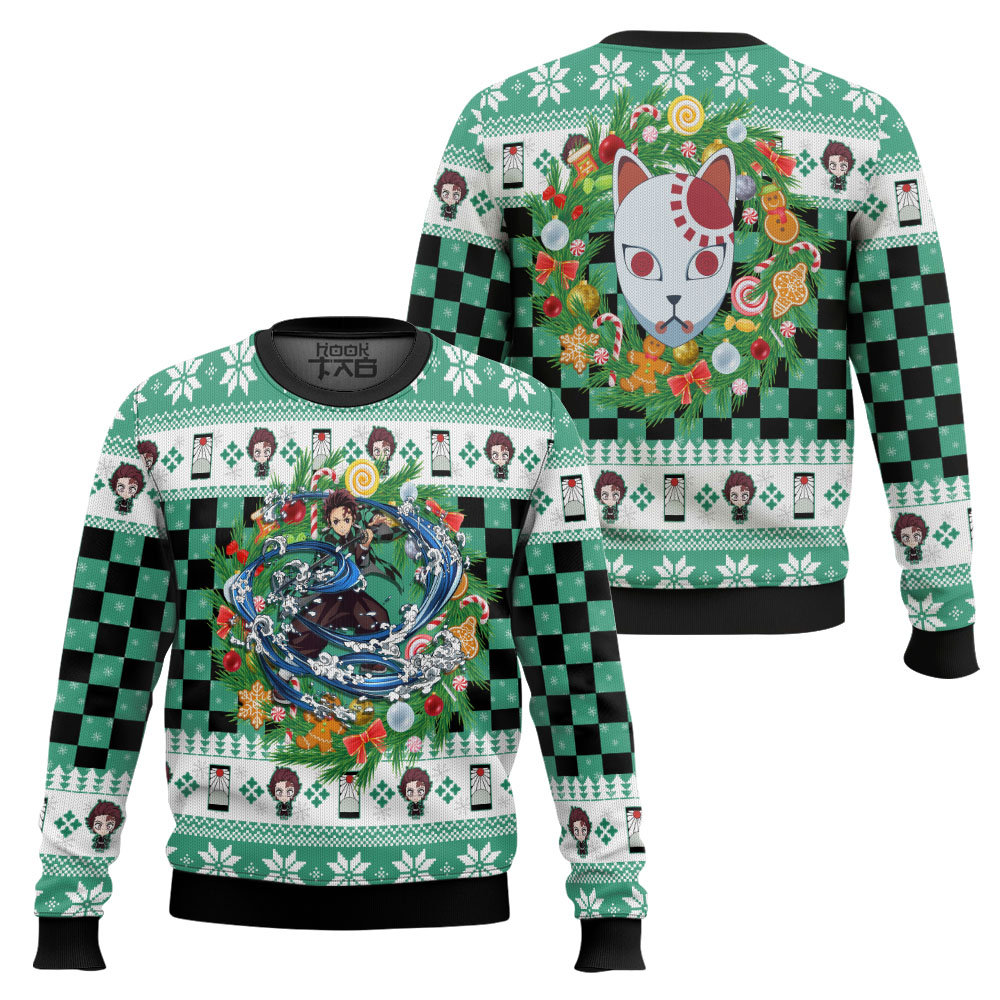 Christmas Tanjiro Kamado Demon Slayer Ugly Christmas Sweater