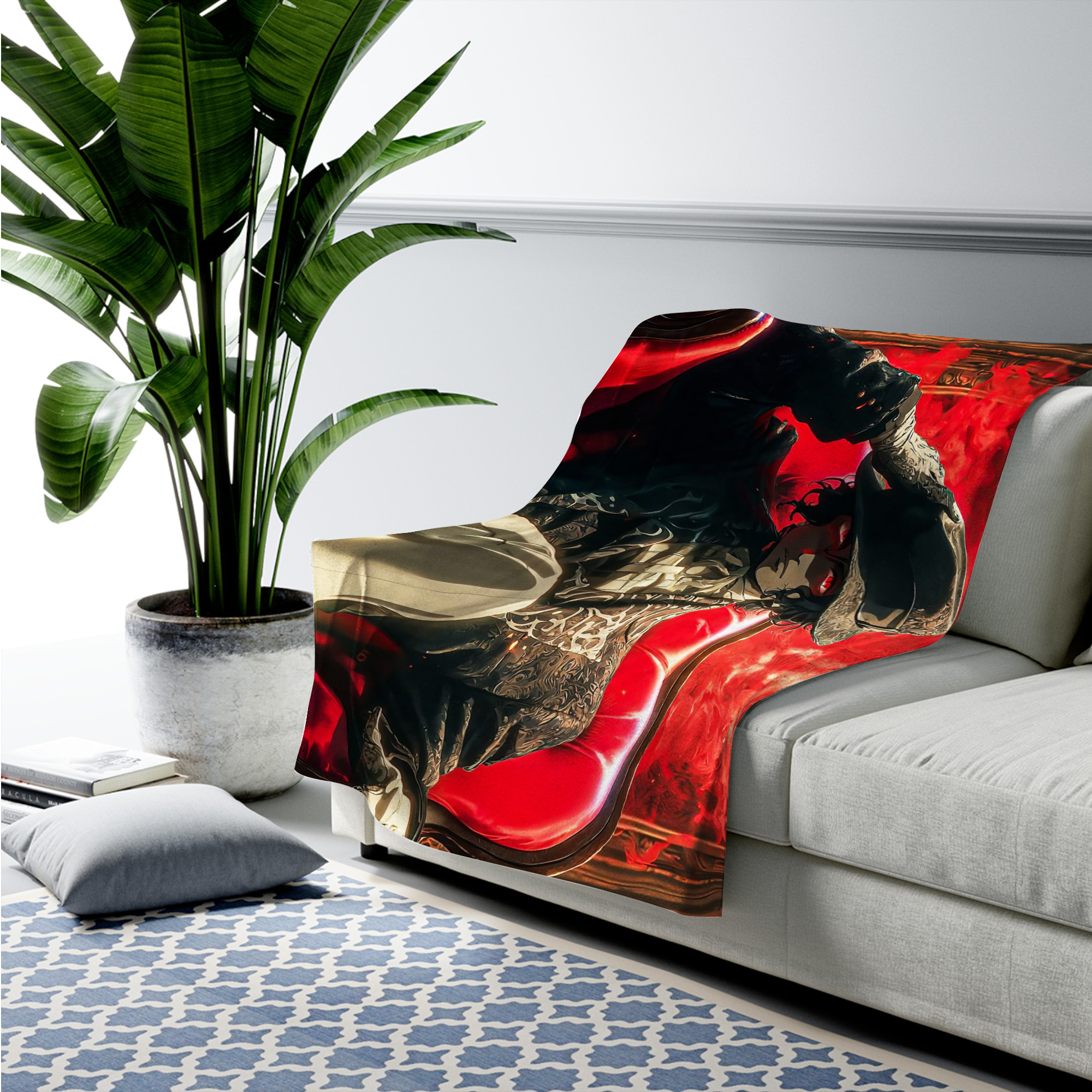 Demon Slayer Muzan Stance Fleece Blanket