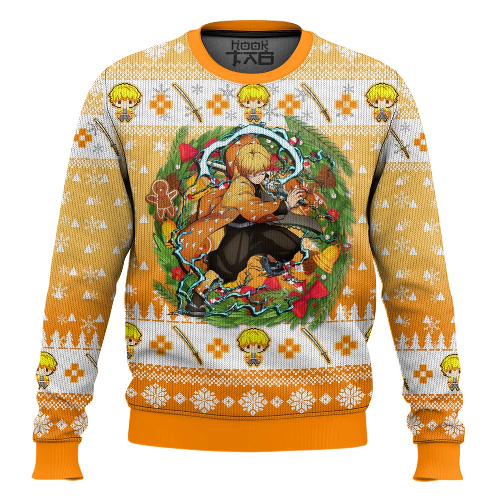 Christmas Zenitsu Agatsuma Demon Slayer Ugly Christmas Sweater