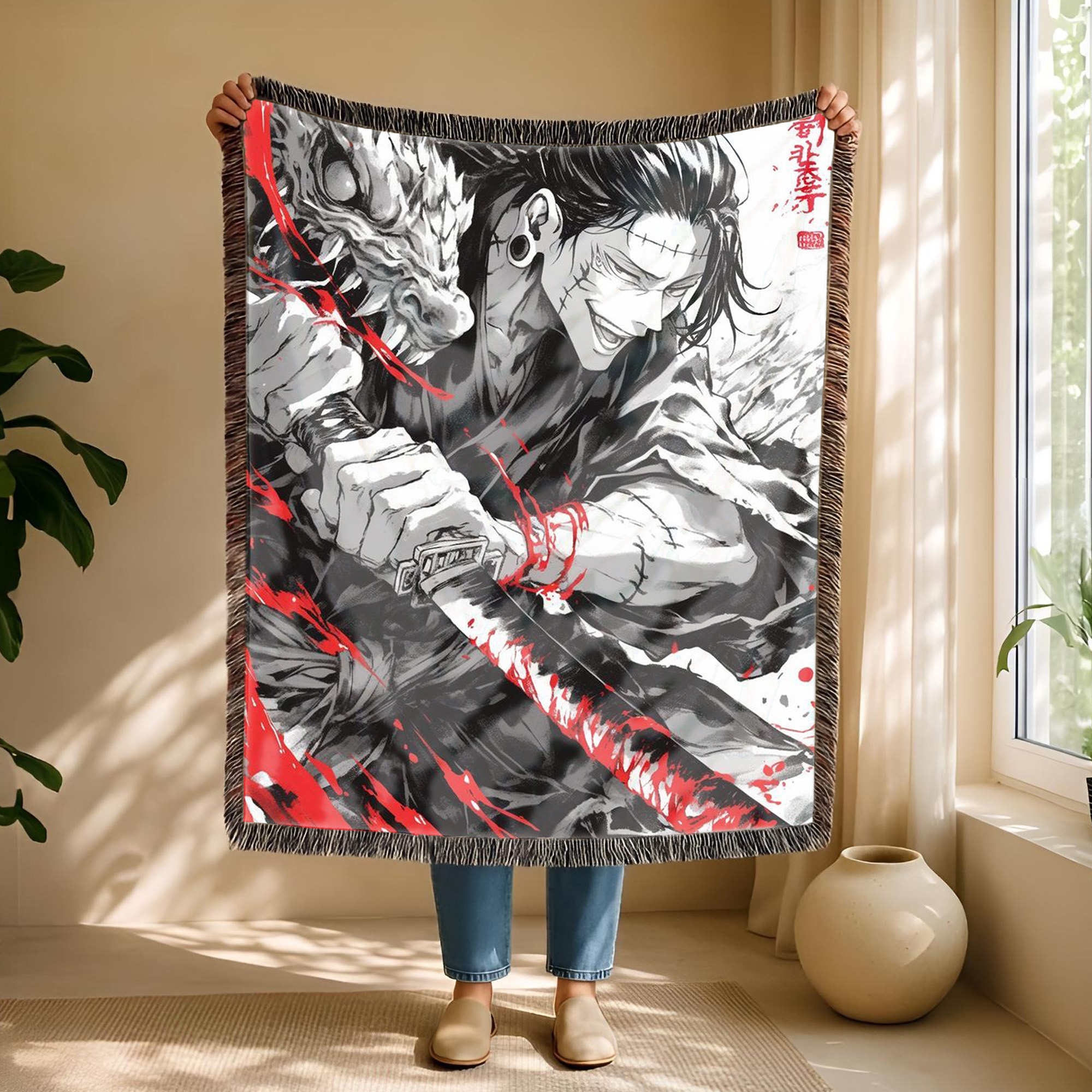Anime Blanket Crimson Firestorm