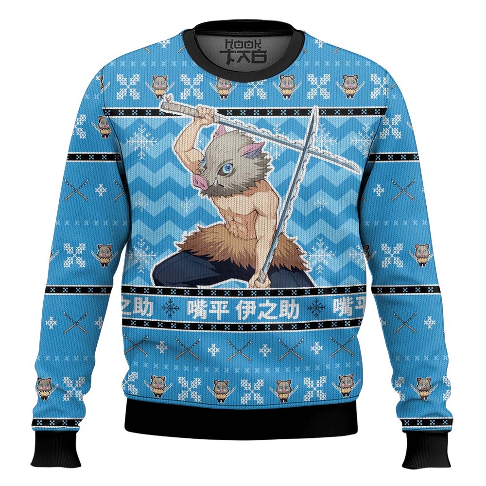 Inosuke Demon Slayer Ugly Christmas Sweater