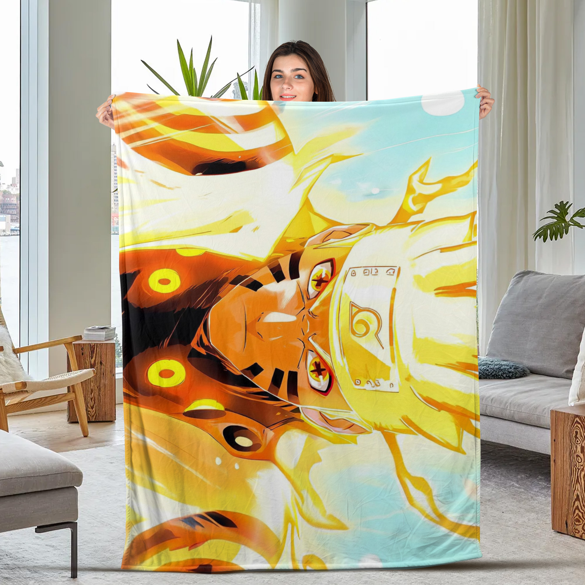Naruto Determined Stance Fleece Blanket