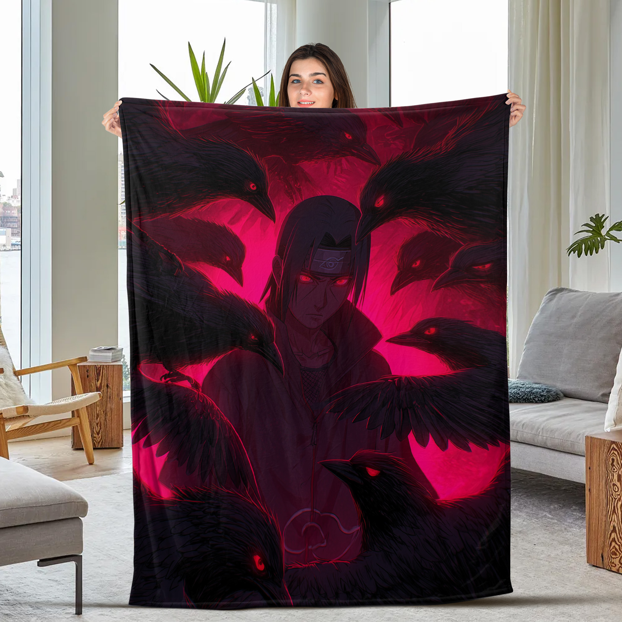 Itachi Susanoo Aura Fleece Blanket