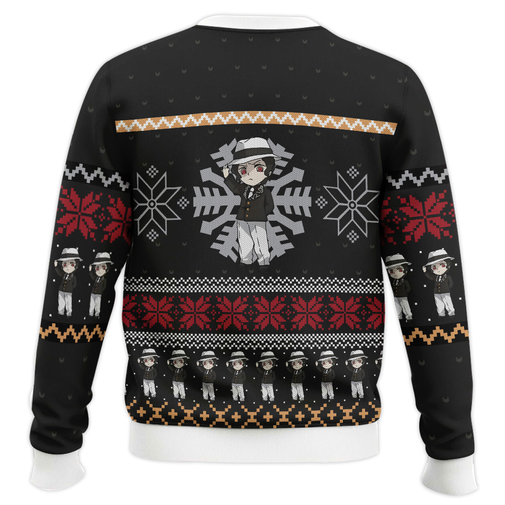 Chibi Christmas Muzan Kibutsuji Demon Slayer Ugly Christmas Sweater