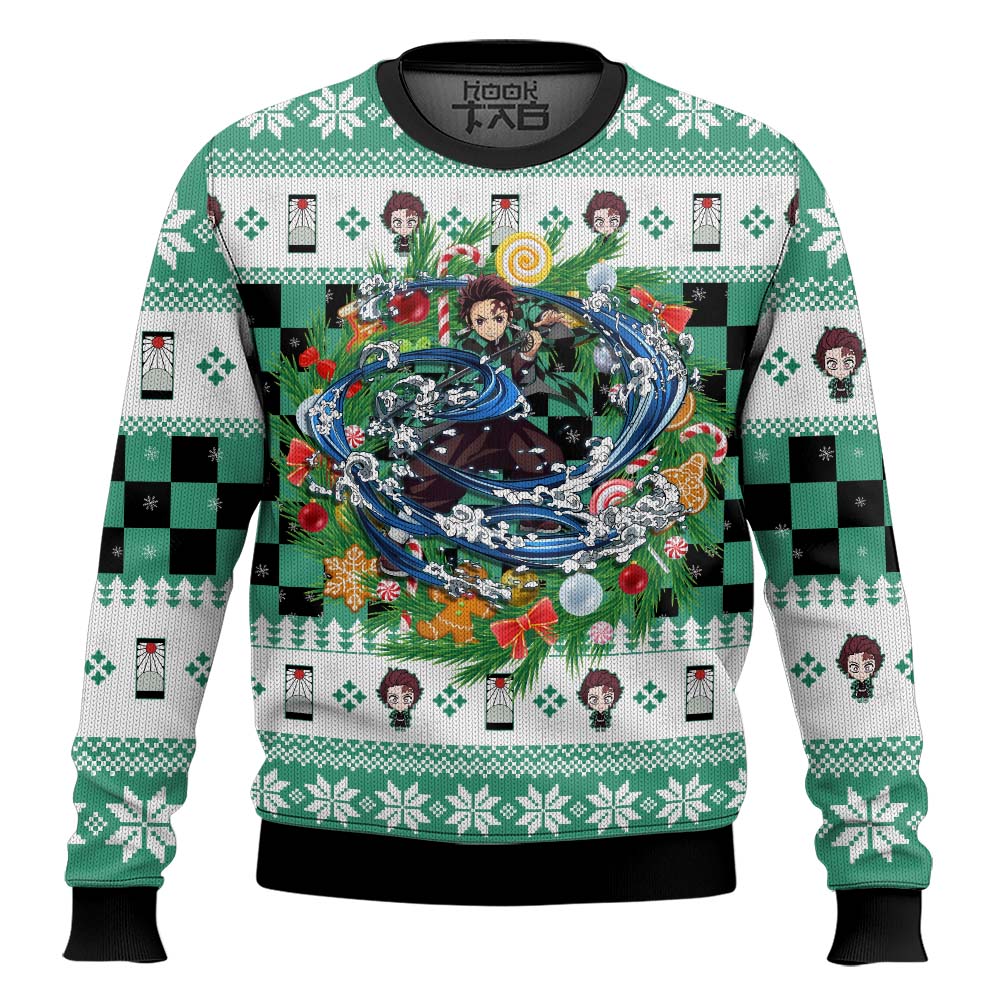 3D Anime Demon Slayer Tanjiro Kamado Fandom Ugly Christmas Sweater VA310109