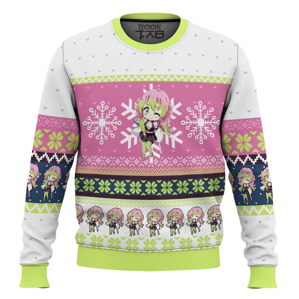 Chibi Christmas Mitsuri Kanroji Demon Slayer Ugly Christmas Sweater